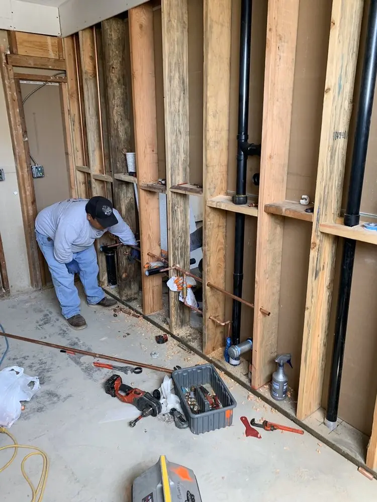 Commercial rough-in plumbing for Water Heater Replacement in Forest North